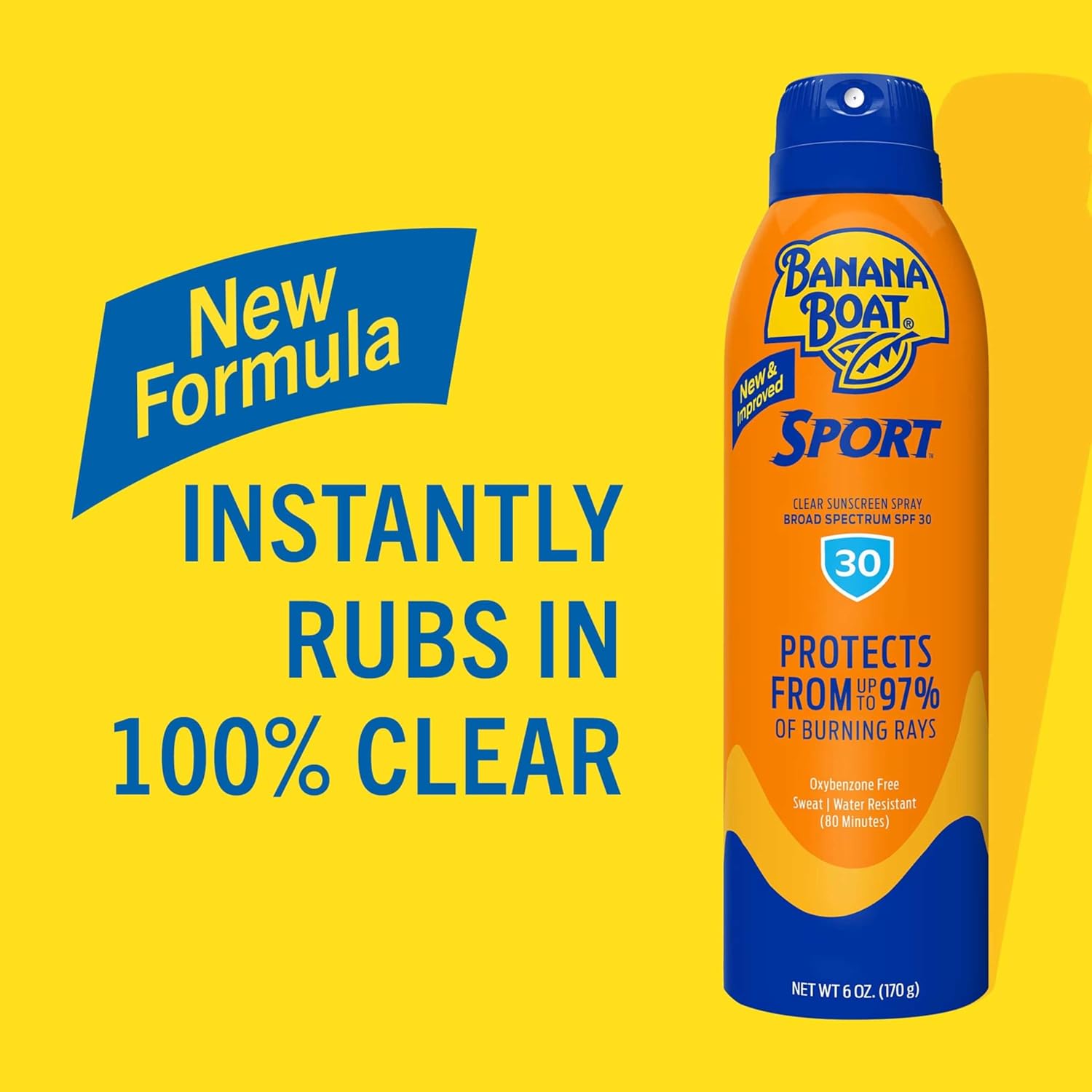 Banana Boat Sport Ultra SPF 30 Sunscreen Spray | Banana Boat Sunscreen Spray SPF 30, Water Resistant, Oxybenzone Free, 6oz each Twin Pack - Image 4