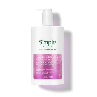 Simple Smoothing Gel Cleanser - Gentle Exfoliating Facial Cleanser for Even-Looking Skin, Smooth Feel - Hydrating Face Wash for Women, Men - 8.11 oz
